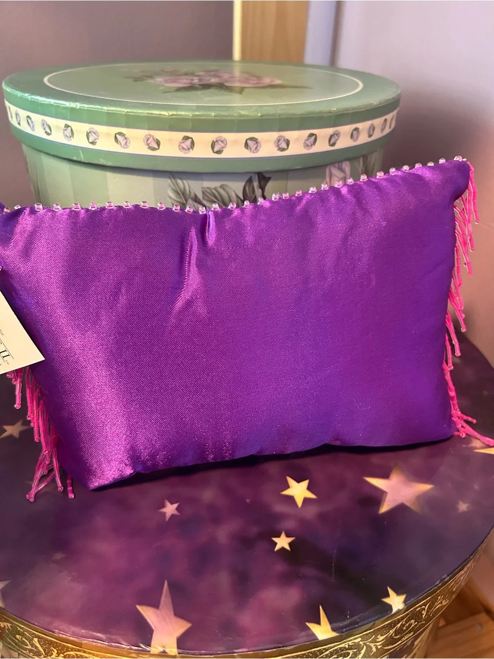 Y2K Satin Decorative Pillow Trio - Pink, Blue & Purple Shoe Design